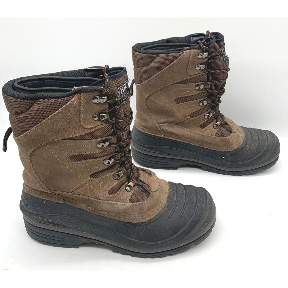 Ranger Men's Thermolite Insulated Winter Snow Boots Brown Black Size 11
